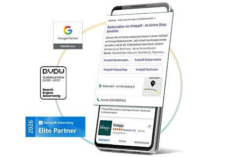 Google Anzeigen auf dem Smartphone