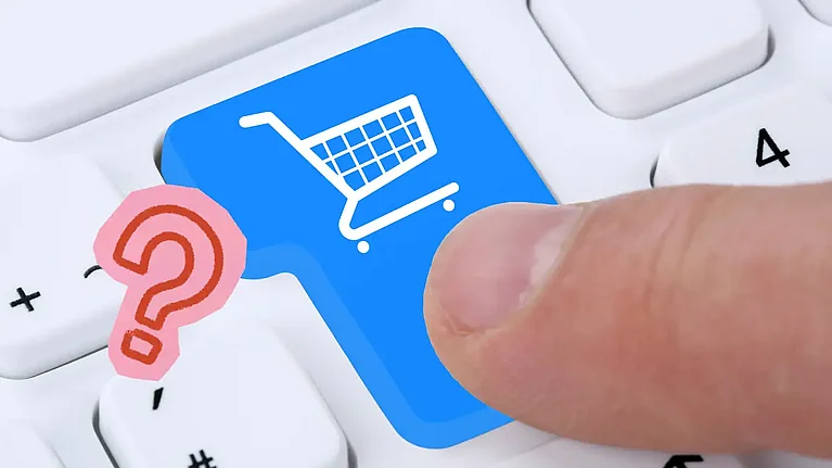 Onlineshop Button auf einer Tastatur